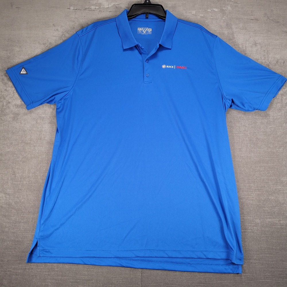 Buick GMC Employee Dealer Modern Fit Polo Shirt Performance Golf Athletic 2XL